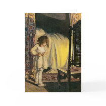 Child Preparing for Bed Card