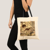Child Reading a Book by Jessie Willcox Smith Canvas Bag