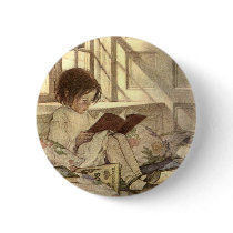 Child Reading a Book by Jessie Willcox Smith Pin