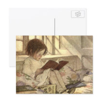 Child Reading a Book by Jessie Willcox Smith Post Cards