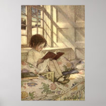 Child Reading a Book by Jessie Willcox Smith Print
