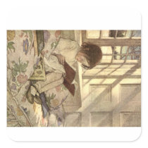 Child Reading a Book by Jessie Willcox Smith Sticker