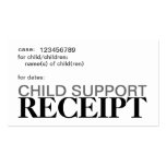 Child Support Receipt Cards business cards