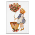 Child Tending Flowers Card