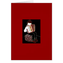 Child With Accordion Greeting Cards
