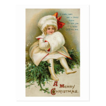 Child with Muff Postcard
