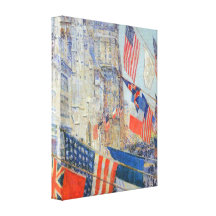 Childe Hassam - Day of allied victory 1917 Canvas Prints