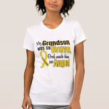 Childhood Cancer ANGEL 1 Grandson T Shirts