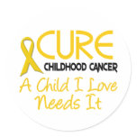 Childhood Cancer Awareness CURE stickers