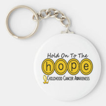 Childhood Cancer Awareness HOPE 6 Key Chains