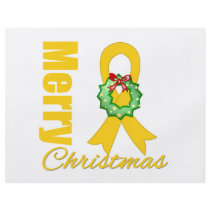 Childhood Cancer Awareness Merry Christmas Ribbon Personalised Flyer