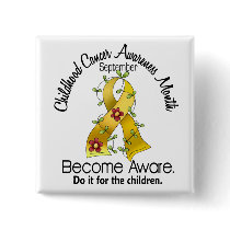 Childhood Cancer Awareness Month Flower Ribbon 2
