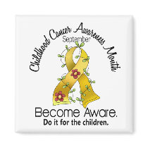 Childhood Cancer Awareness Month Flower Ribbon 2