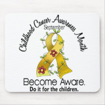 Childhood Cancer Awareness Month Flower Ribbon 2