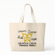 Childhood Cancer Celtic Butterfly 3 Canvas Bags