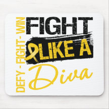 Childhood Cancer - Fight Like a Diva Mousepad