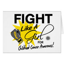 Childhood Cancer Fight Like A Girl 11.3 Card