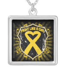 Childhood Cancer Fight Like A Girl Armour Pendants