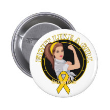 Childhood Cancer Fight Like A Girl Modern Rosie Pins