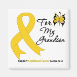 Childhood Cancer For My Grandson Magnets