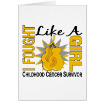 Childhood Cancer Fought Like A Girl 8 Greeting Cards