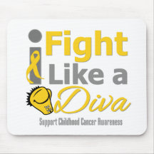 Childhood Cancer I Fight Like a Diva Mousepad