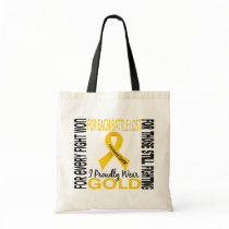 Childhood Cancer I Proudly Wear Gold 2 Canvas Bag