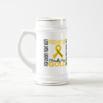Childhood Cancer I Proudly Wear Gold 2 Coffee Mugs
