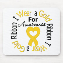 Childhood Cancer Ribbon For Awareness Mouse Pad