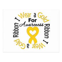 Childhood Cancer Ribbon For Awareness Postcards