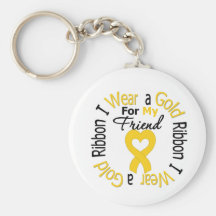 Childhood Cancer Ribbon For My Friend Key Chain