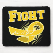 Childhood Cancer Sporty Fight Like A Girl Mouse Pads