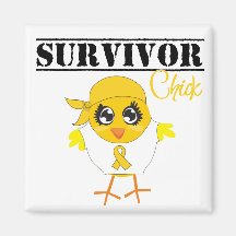 Childhood Cancer Survivor Chick Magnets