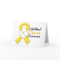 Childhood Cancer Survivor Flower Ribbon Cards