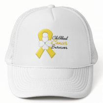 Childhood Cancer Survivor Flower Ribbon Hat