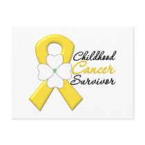 Childhood Cancer Survivor Flower Ribbon Post Cards