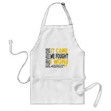 Childhood Cancer Survivor It Came We Fought I Won Apron