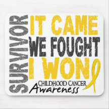 Childhood Cancer Survivor It Came We Fought I Won Mousemats
