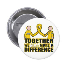 Childhood Cancer Together We Will Make A Differenc Button