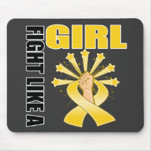 Childhood Cancer Victory Fight Like A Girl Mousepads