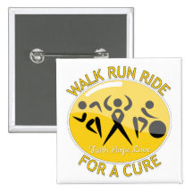 Childhood Cancer Walk Run Ride For A Cure Pinback Buttons