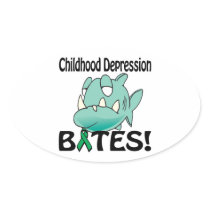 Childhood Despression BITES Stickers