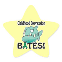 Childhood Despression BITES Star Sticker