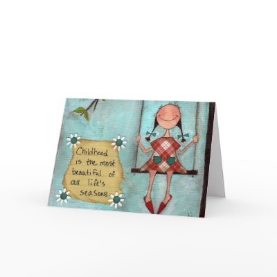 Childhood - Mother's DAy CArd Greeting Card by DudaDaze