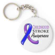 Childhood Stroke Awareness Ribbon Keychains