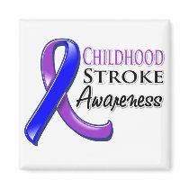 Childhood Stroke Awareness Ribbon Refrigerator Magnets