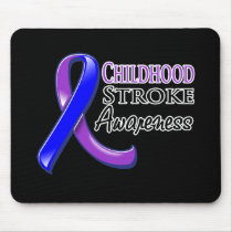 Childhood Stroke Awareness Ribbon Mouse Pads