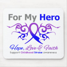 Childhood Stroke Tribal Ribbon Hero Mouse Pad