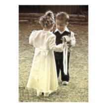 Childhood sweethearts blank Wedding Invitation