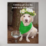 Children all over the world need clean water. posters